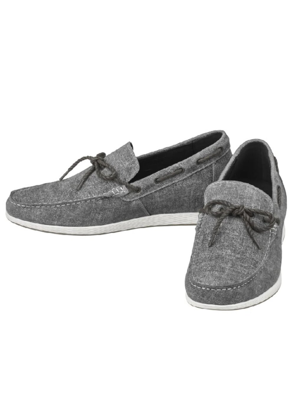 NEW CALTO S1101 Denim Grey Elevator Boat Shoes 2.4" Lift